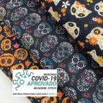 Tecido Covid – Halloween Caveiras - imagem 3