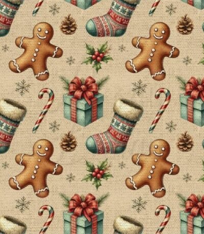 Tecido Decoração Policanvas Natal