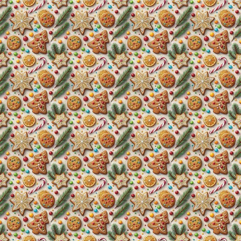 Tecido Decoração Policanvas Biscoitos de Natal