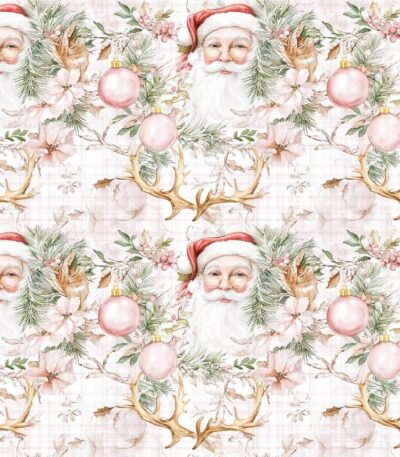 Tecido Decoração Policanvas Pai Natal