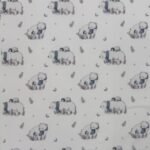 Tecido Popeline Urso e Pinguin – Branco