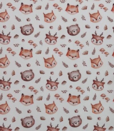 Tecido Popeline Animais – Branco