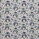 Tecido Popeline Pinguins – Branco