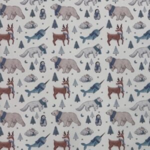 Tecido Popeline Animais – Branco