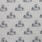 Tecido Popeline Urso e Pinguin – Branco