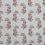 Tecido Popeline Veado Natal – Branco