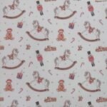 Tecido Popeline Brinquedos Natal – Branco