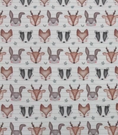 Tecido Popeline Animais – Branco