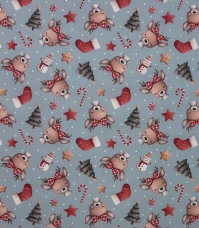 Tecido Popeline Natal Rena