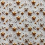 Tecido Popeline Natal Estrelas 3D