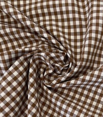 Tecido Vichy – Castanho 6mm