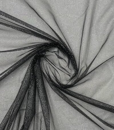 Tule Glitter – Preto/Silver
