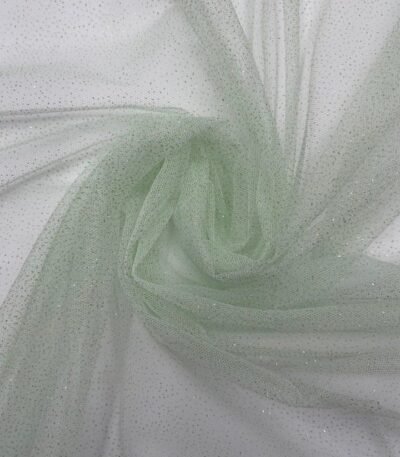 Tule Glitter – Verde Menta/Gold