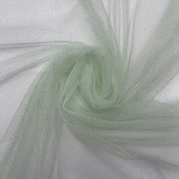 Tule Glitter – Verde Menta/Gold