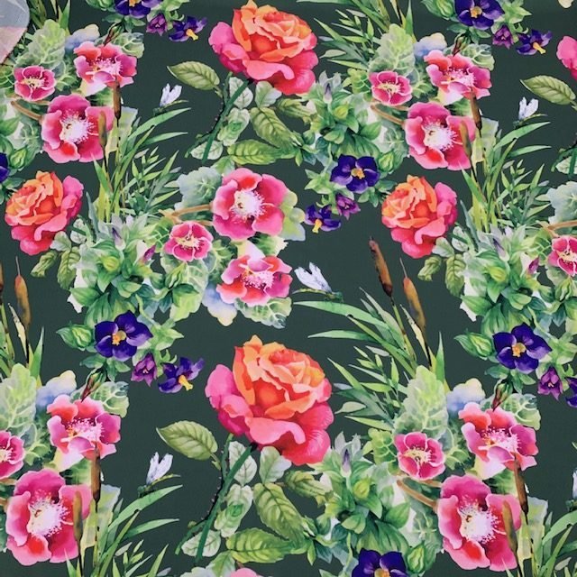 Seda – Floral – Verde