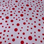 Seda Crepe – Bolas Variadas – Vermelho - imagem 2