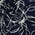Viscose Abstract Flowers – Azul - imagem 3
