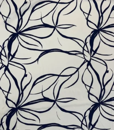 Viscose Abstract Flowers  – Crú