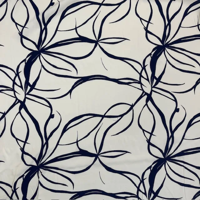 Viscose Abstract Flowers  – Crú