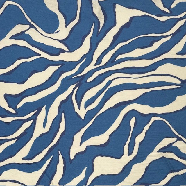 Viscose Zebra – Azul