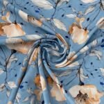 Viscose Digital Flower – Azul Claro - imagem 2