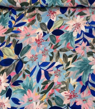 Viscose Digital Tropic – Azul
