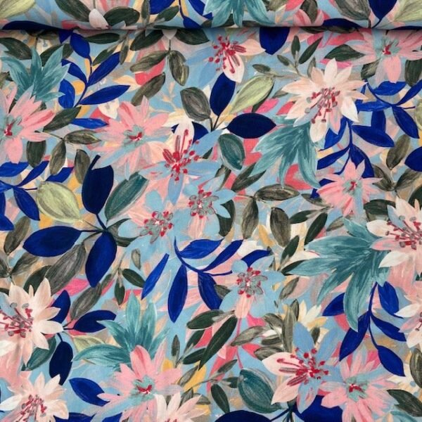 Viscose Digital Tropic – Azul