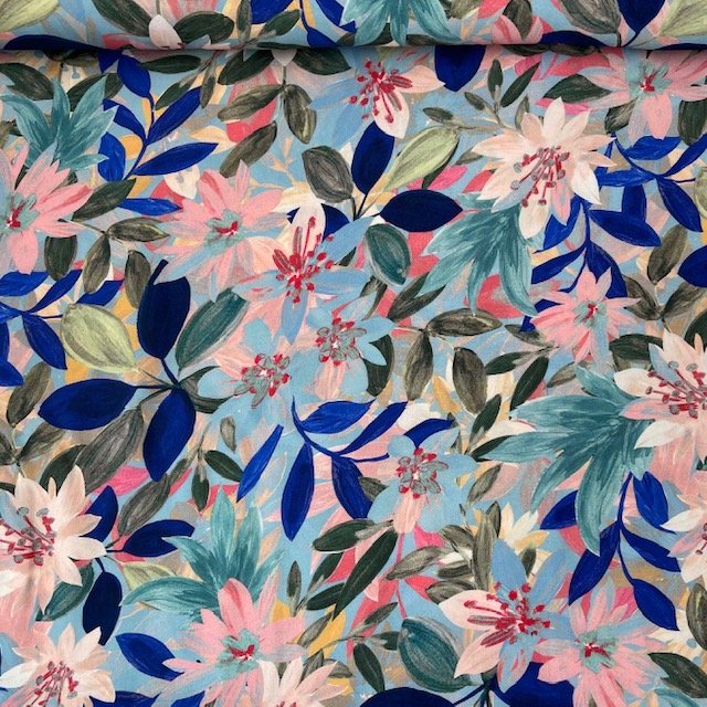 Viscose Digital Tropic – Azul