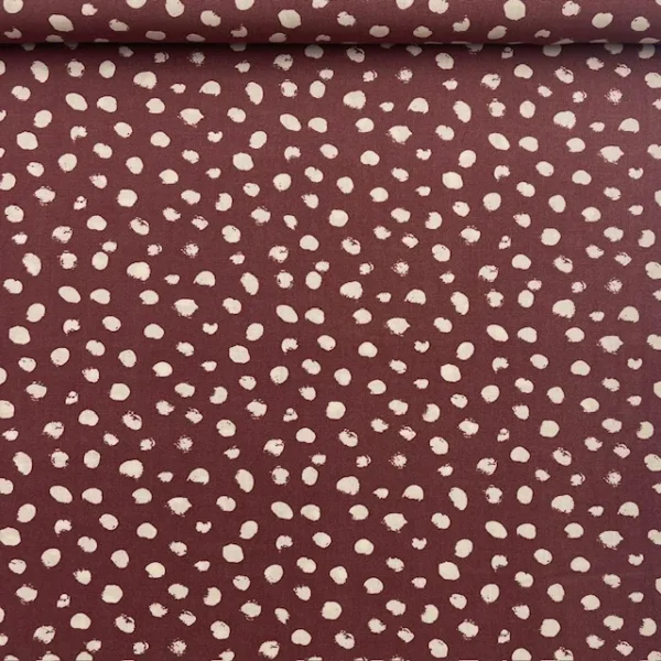 Viscose Dots – Bordeaux
