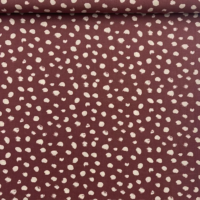 Viscose Dots – Bordeaux