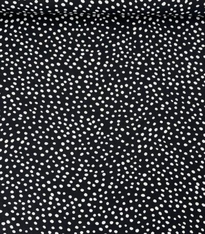 Viscose Estampada Pintas – Preto