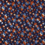 Viscose Leo Foil Gold – Azul Marinho