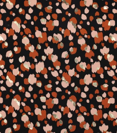 Viscose Leo Foil Gold – Preto