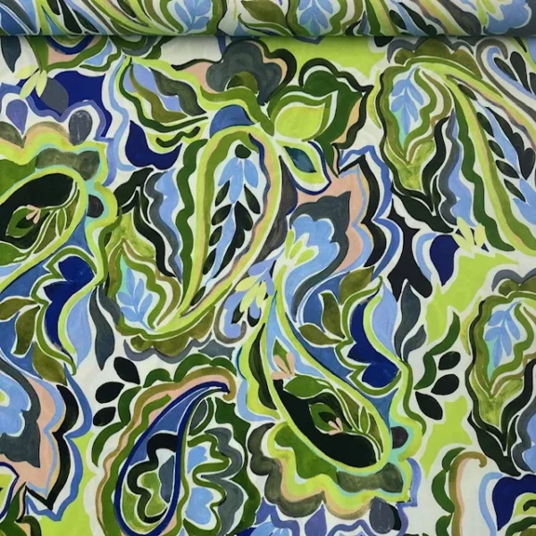 Viscose Paisley – Verde