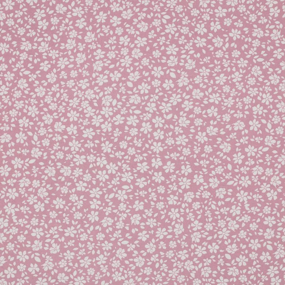 Viscose Small Flower c/ Elastano – Rosa