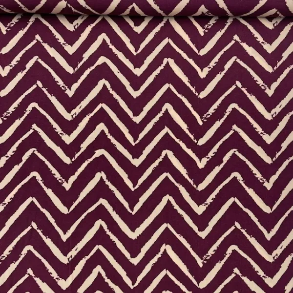 Viscose Zig Zag – Mauve