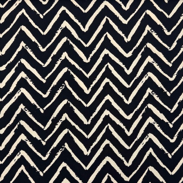 Viscose Zig Zag – Preto
