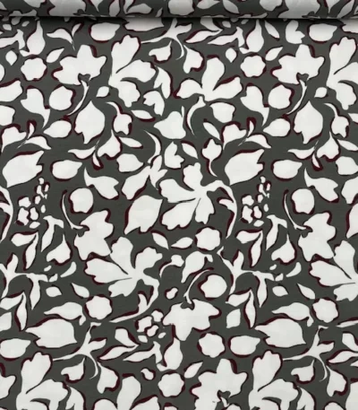 Viscose c/ Elastano Flower – Taupe