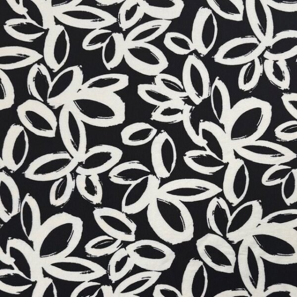Viscose Flor – Preto