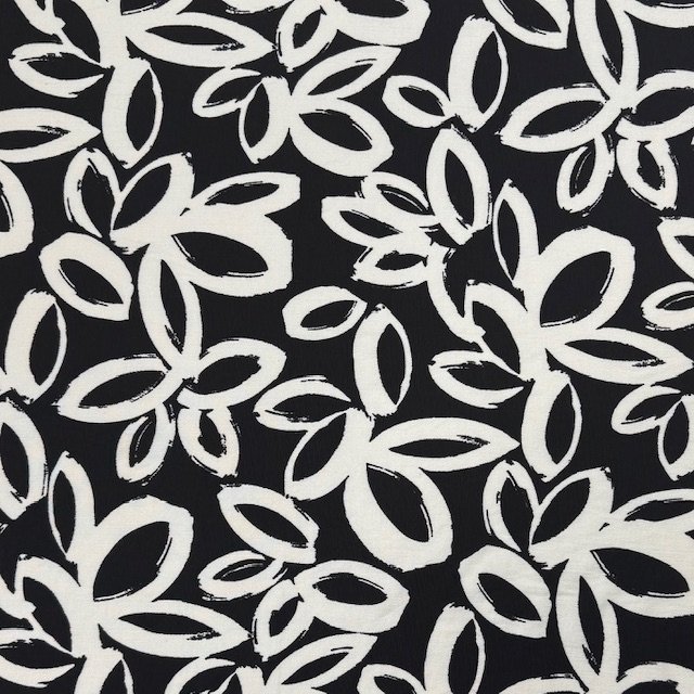 Viscose Flor – Preto