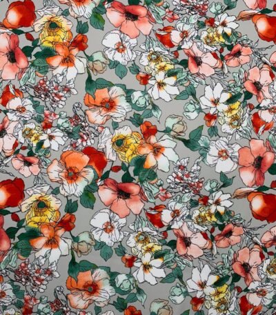 Seda Estampada – Cinzento