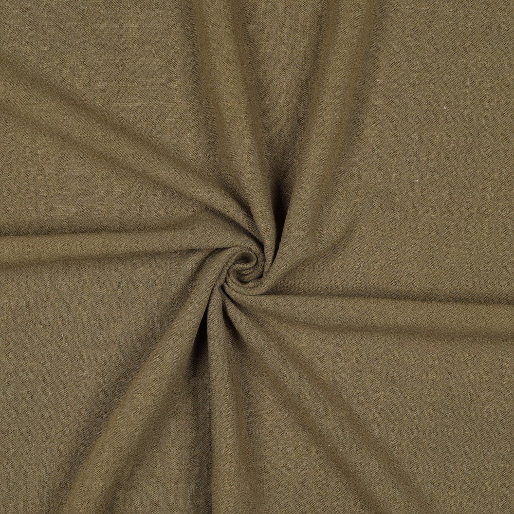 Tecido Linho Viscose Verde Oliva v Violet Fabrics