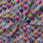 Lycra Estampada Corações Coloridos - Image 2