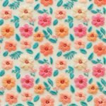 Lycra Reciclada Estampada Flores Bordadas