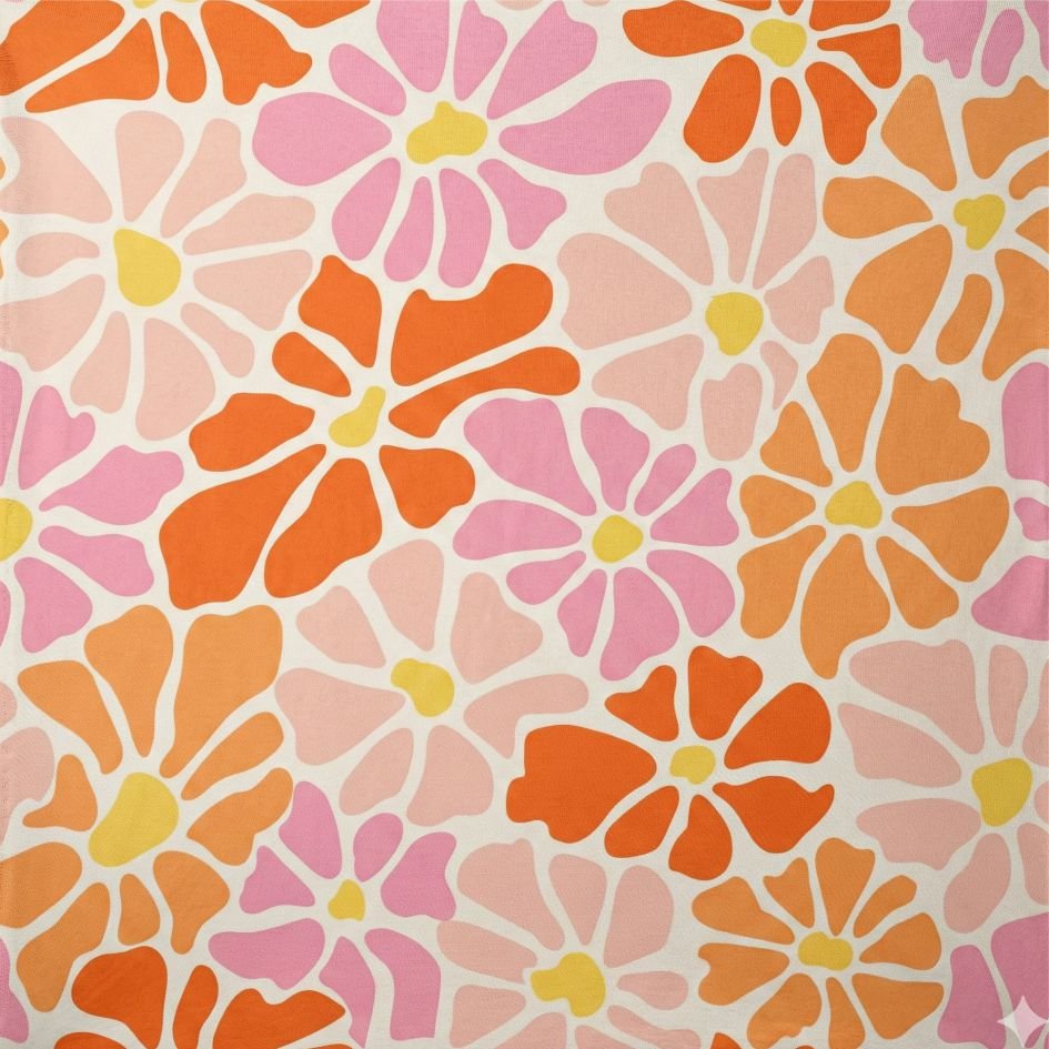 Tecido Lycra Estampada Flores Violet Fabrics