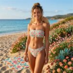 Lycra Reciclada Estampada Flores Bordadas - Image 3