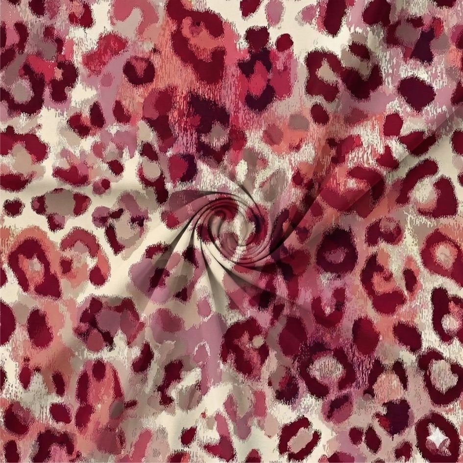 Tecido Lycra Estampada Leopardo Pink a Violet Fabrics
