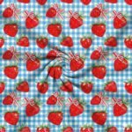 Lycra Reciclada Estampada Xadres e Morangos - Image 2