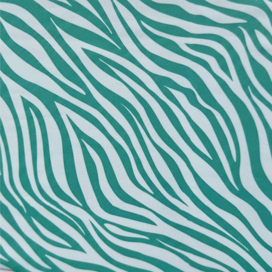 Tecido Lycra Estampada Zebra Verde Violet Fabrics