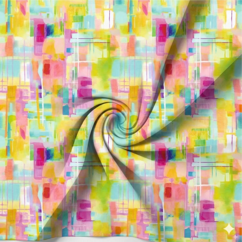 Tecido Lycra estampada Abstrato a Violet Fabrics